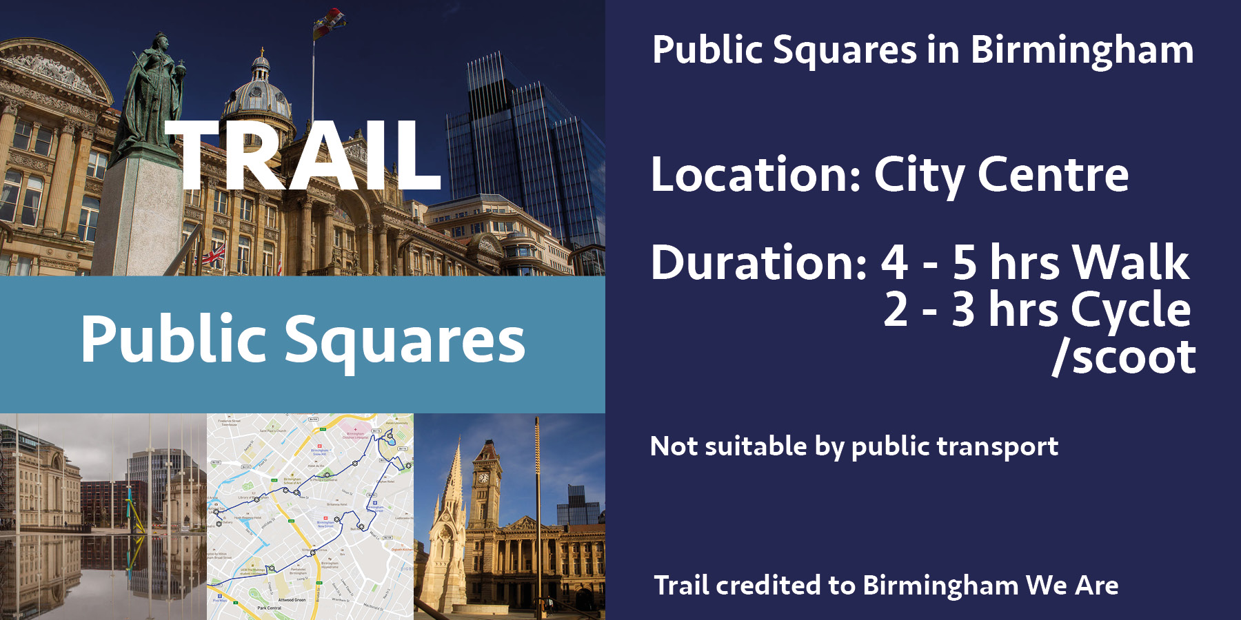 Public square trails in Birmingham